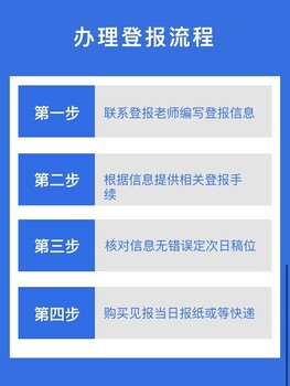 在线登报：上海市崇明区食品经营许可证遗失登报电话