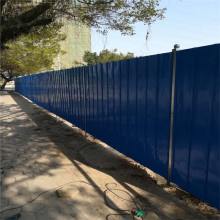 广东茂名彩钢瓦围挡工地道路施工围蔽板简易式单层铁皮围栏