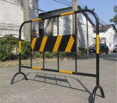 新料黄黑胶马护栏道路管道施工防护隔离塑料围栏美观