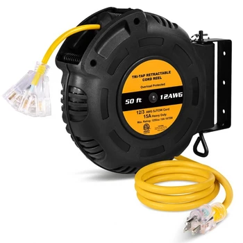 NEMA5-15P,SJTW,12AWG*3C,50FT繞線盤