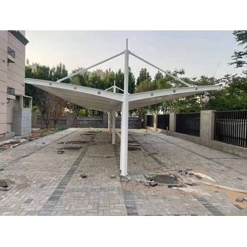 江蘇連云港膜結構小區電動車棚戶外汽車停車棚張拉膜自行車蓬