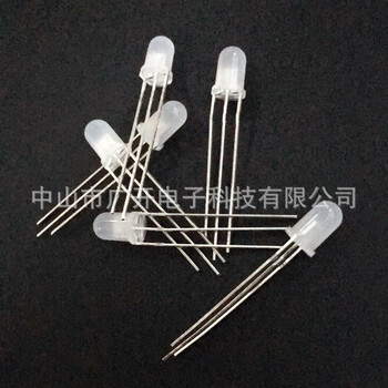 LED燈珠電子元器F5紅綠共陰5mm雙色直插七彩發(fā)光二級(jí)管