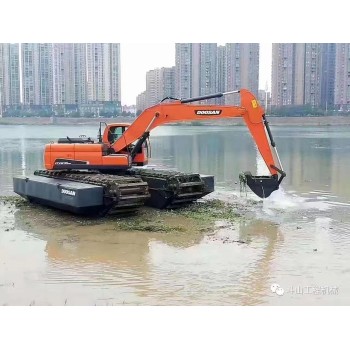 淄博水上漂浮挖机租赁船