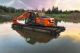 南宁清理河道挖机船湿地