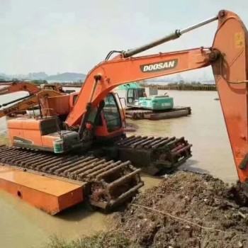 沧州水上浮箱式挖机租赁浮筒