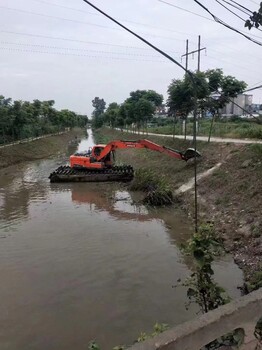 天水水陆挖掘机出租挖淤泥