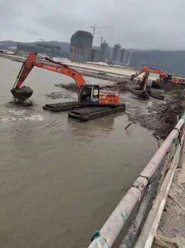 巢湖水上兩用挖機出租服務