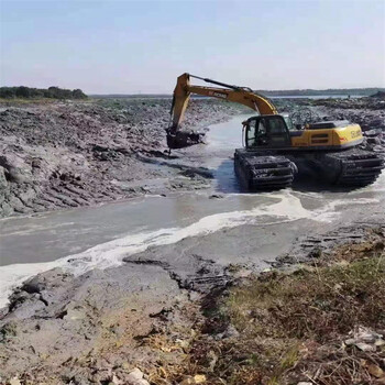 臺州浮船挖機出租施工