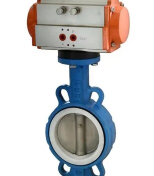 氣動襯氟軟密封蝶閥/氣動軟密封蝶閥