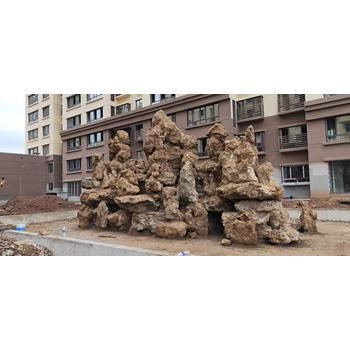 青陽假山廠家塑石假山制作水泥假山施工水泥假山