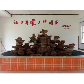 合陽假山廠家水泥假山制作千層石批發斧劈石假山公司