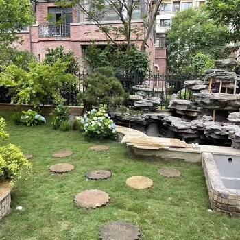 宕昌假山廠家小型千層石假山水泥假山工程園林景觀工程
