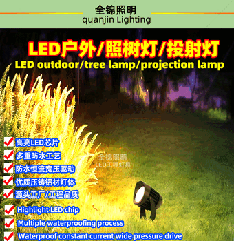COB照樹燈射樹燈戶外防水景觀投光燈外貿(mào)園林別墅庭院插地草坪燈