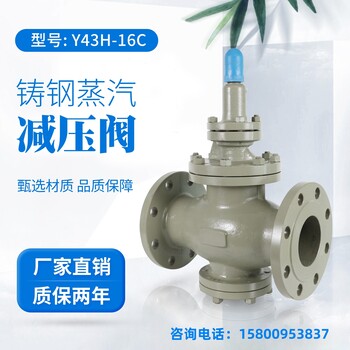 上海精工良工Y43H-16C鑄鋼先導(dǎo)活塞式蒸汽法蘭減壓閥不銹鋼穩(wěn)壓閥