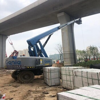 吉尼-S85自行走直臂式-28米工程高空車出租，路燈車出租