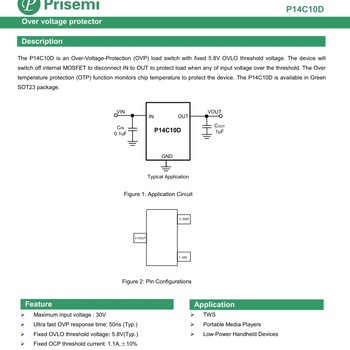 芯导-PrisemiP14C10DOVP过压保护IC上海芯导代理