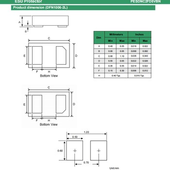芯導-PrisemiPESDNC2FD5VBN防靜電防浪涌博納微代理商