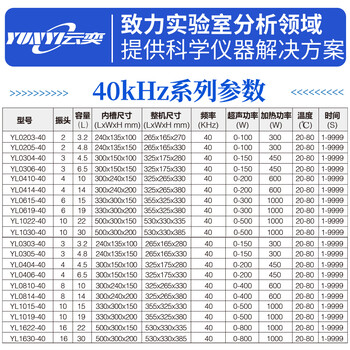 YL0814-40云奕超聲14L/400W通用實驗室超聲波清洗機40KHZ