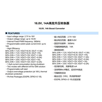 16.8V、14A升压转换器HT7181