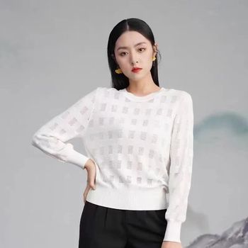 武漢盛依服飾精選寶迪萊絲24年品牌天絲毛衣秋款一手女裝批發(fā)貨源