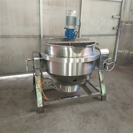 304不銹鋼攪拌鹵煮鍋肉制品鹵煮夾層鍋可傾斜式電加熱攪拌夾層鍋