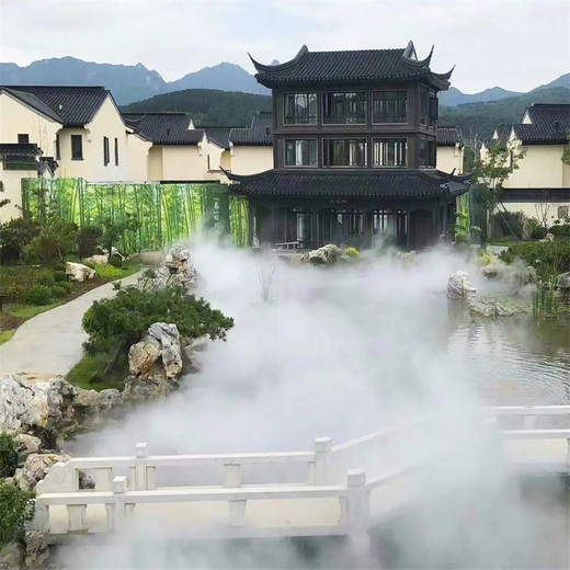遂寧冷霧噴泉人工造霧系統(tǒng)售樓部噴霧景觀系統(tǒng)