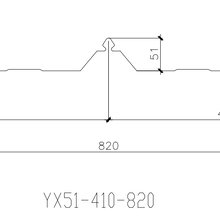 彩钢板压型板规格角驰YX51-410-820厚度0.5-0.8