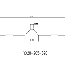 彩钢板压型板规格YX28-205-820厚度0.3-0.8