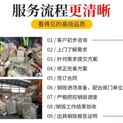 深圳南山区过期冻品销毁/提供全程报废视频