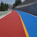 天橋彩色陶瓷顆粒防滑公交車道彩色路面伊犁彩色路面材料廠家