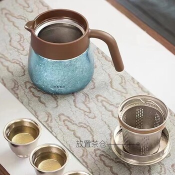 一拖四，西安鈦燜茶杯，鈦茶壺，五件套商務送嘉賓禮品