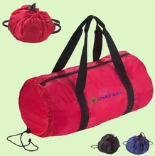 惠州手袋廠加工定制折疊旅行袋超薄輕便攜帶行李袋可印字