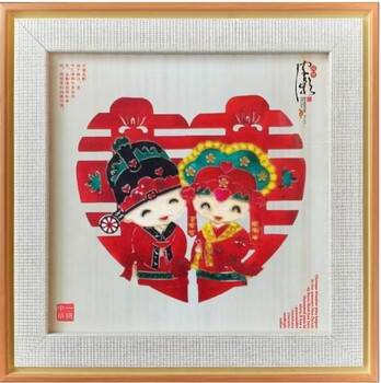 西安新年福字皮影結(jié)婚喜字皮影/剪紙畫春節(jié)慶典禮品
