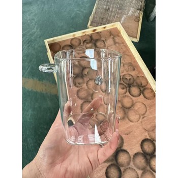 出口玻璃杯廠家加工定制豎條高硼硅玻璃罐