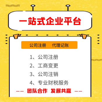 广州公司注册营业执照代办本地财税公司工商代办