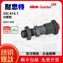 Elesa+GanterGN414.1不锈钢分度销-黑灰色，亚光饰面