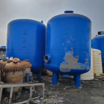 順達(dá)二手活性炭?jī)?chǔ)罐20立方石英砂樹(shù)脂鋼襯塑儲(chǔ)存罐