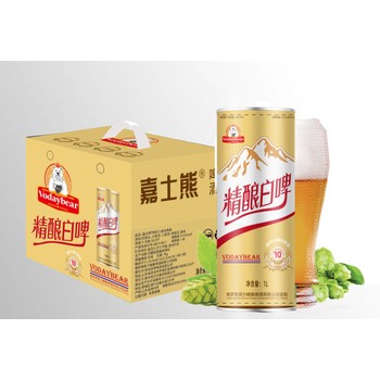 俄罗斯啤酒熊力白啤酒