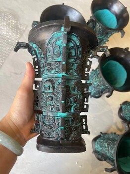 辦公室何尊工藝品西安仿古純銅何尊青銅器尊桌擺