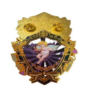 鋅合金UV彩印胸章訂制鋅合金鏤空胸章校園運(yùn)動(dòng)會(huì)胸章