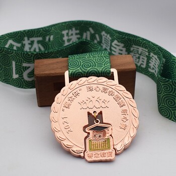 金屬烤漆獎牌定制運動會比賽金銀銅牌定做騎行鐵人三項金屬獎牌