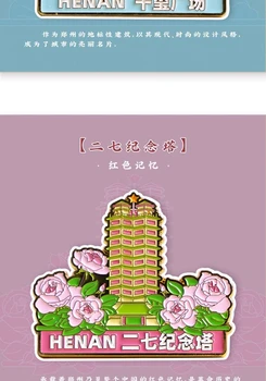 流沙金屬冰箱貼定制哈爾濱景區(qū)劃雪旋轉(zhuǎn)冰箱貼北京天壇盲盒紀(jì)念品