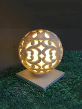 仿砂巖庭院燈太陽能柱頭燈戶外防水園林景觀燈