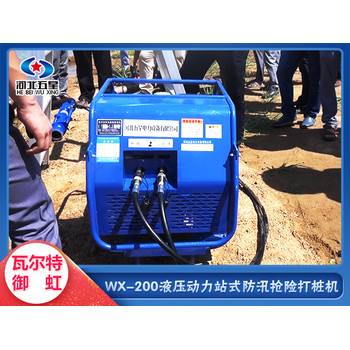 防汛搶險堤壩加固打樁機(jī)冀虹搶險液壓植樁機(jī)