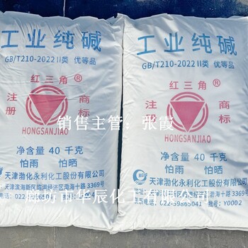 供應廊坊安次區(qū)工業(yè)級純堿現貨供應商紅三角牌優(yōu)等品碳酸鈉