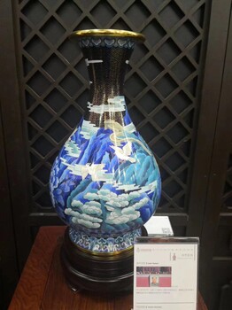 景泰藍花瓶擺件香爐神獸景泰藍工藝品純手工制作紫銅胎高溫燒制