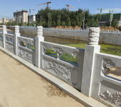 常见的河道石栏杆雕刻样式图集-河道边石栏杆石材护栏雕刻安装