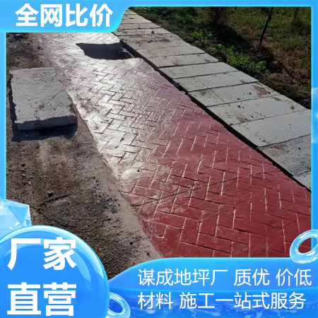 南京徐州艺术混凝土压印地坪园路