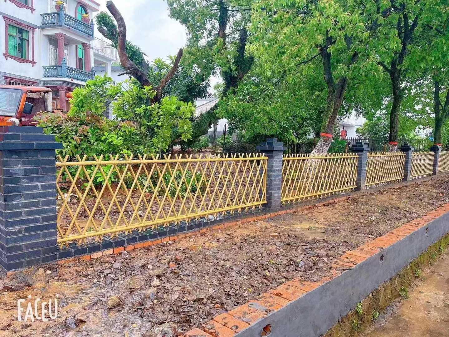 营口 竹篱笆 菜园围栏沈阳和平碳化竹围栏仿竹护栏