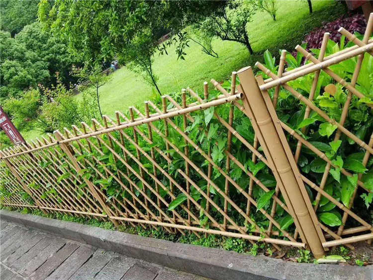 南京 竹篱笆 竹子栅栏滁州天长草坪护栏仿竹护栏